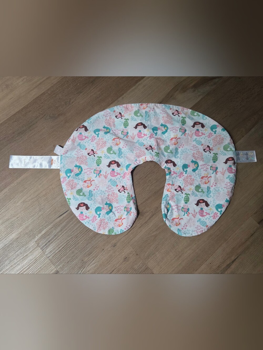 EUC Boppy Original Nursing Pillow Cover Slipcover Only - Mermaids Print ~ Bin 1k